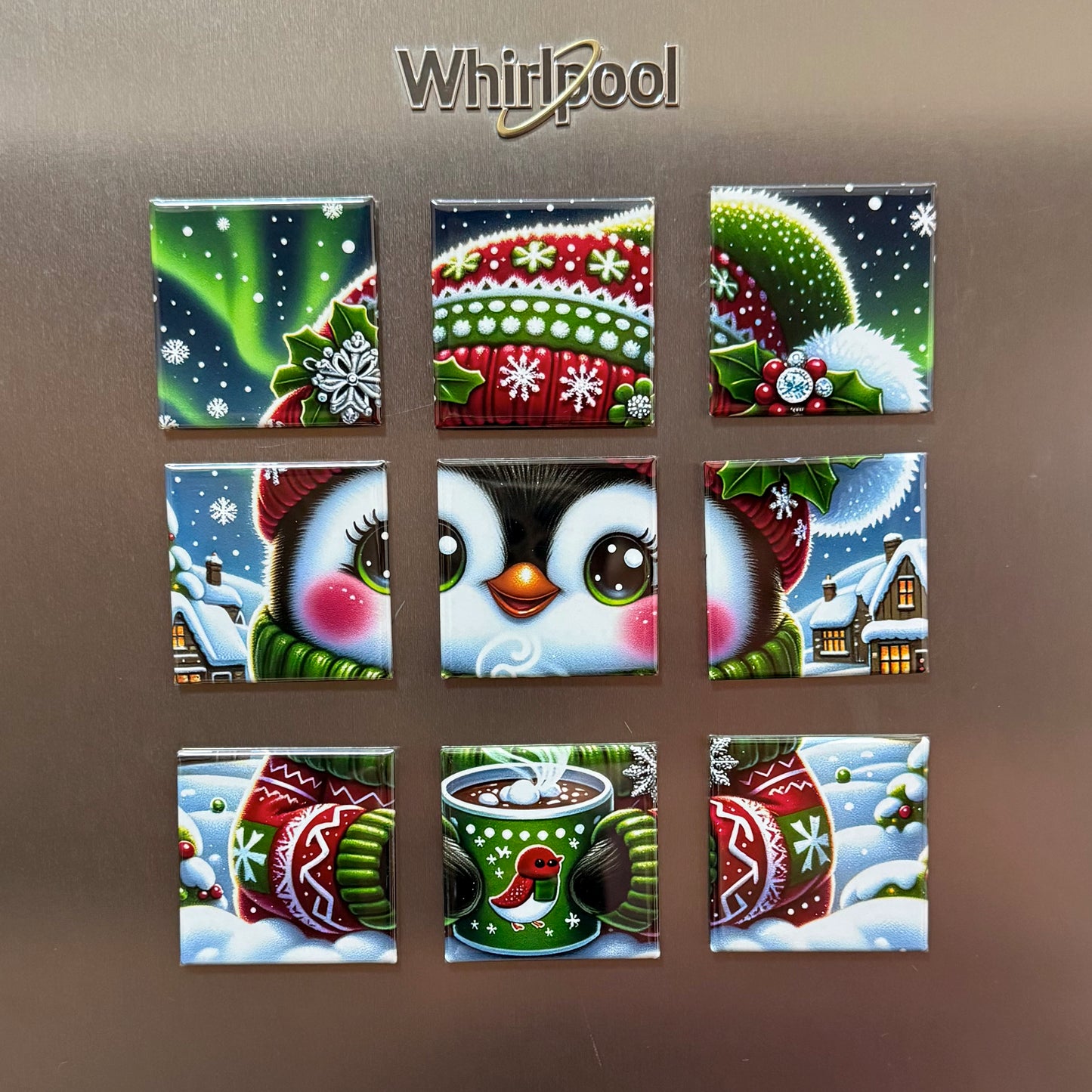 Pinguino con chocolate caliente