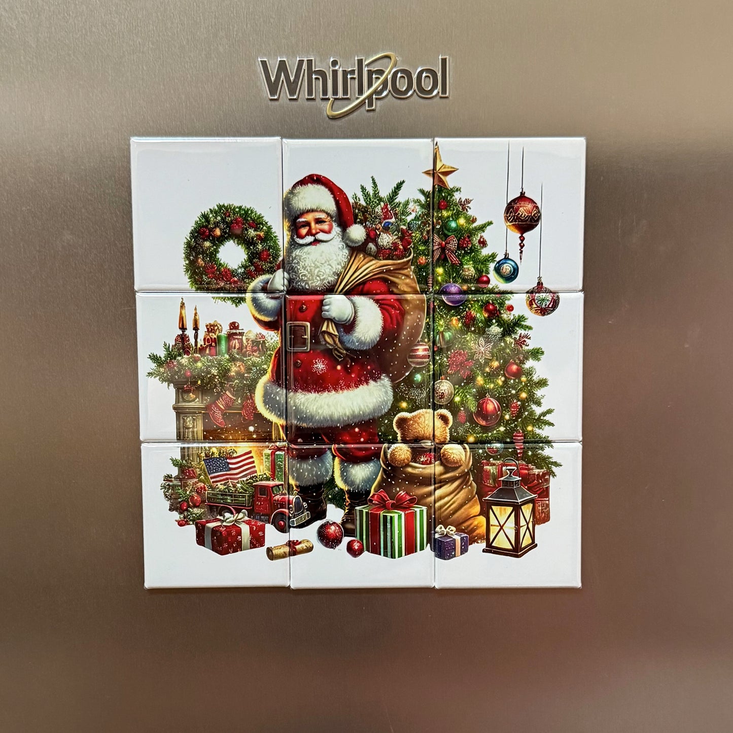 Santa entregando regalos