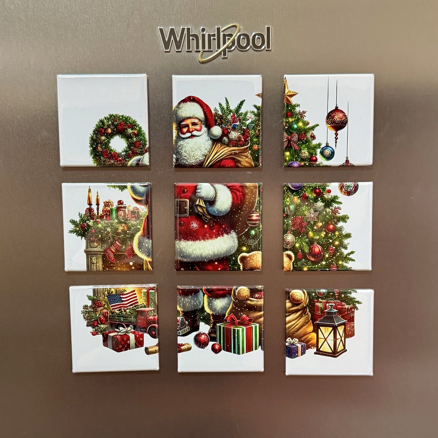 Santa entregando regalos